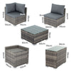 Modular Outdoor Lounge Set &#8211; 9pcs Sofa, Armchairs and Coffee Table