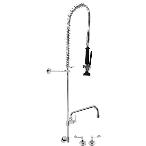 3Monkeez 3monkeez Concealed Mount Pre-Rinse Tap with 12in Pot Filler Black T-3M53822