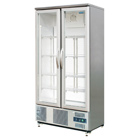 Polar 490L G-Series Double Hinged Door Upright Back Bar Cooler