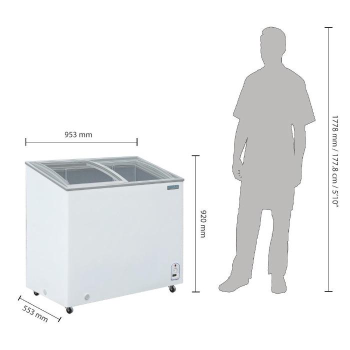 Polar 200L GSeries Display Chest Freezer