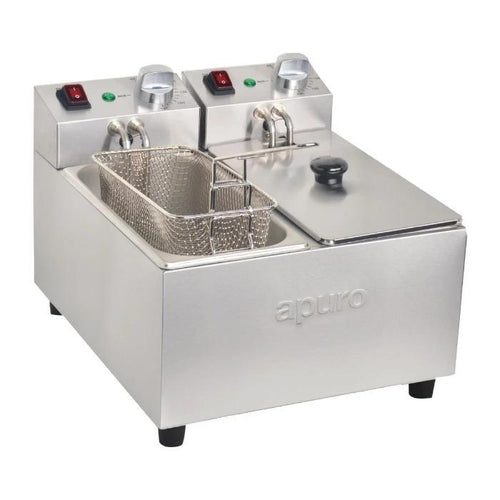Apuro Apuro Twin Tank Twin Basket Countertop Fryer 2x 3Ltr