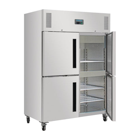 Polar G-Series 1200L Double Stable Door Upright Fridge Stainless Steel