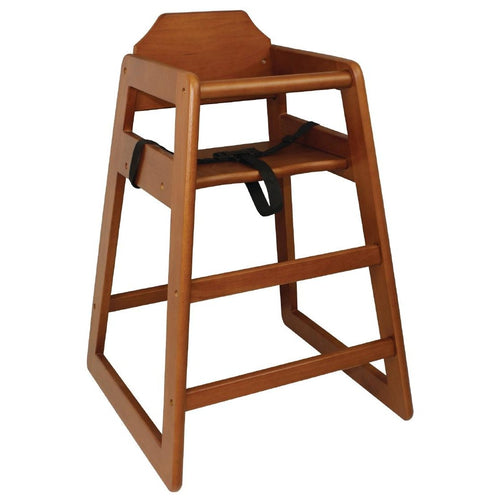 Bolero Bolero Wooden Highchair Dark Wood Finish