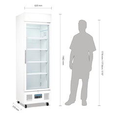 Polar Polar 350L G-Series Upright Display Fridge White - DM076-A