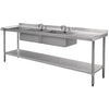 Vogue 2400mm Double Bowl Sink Double Drainer - HC909