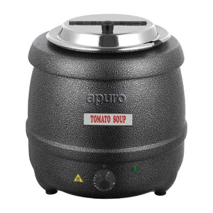 Apuro Apuro 10L Graphite Grey Soup Kettle with Lid
