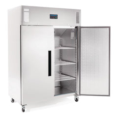 Polar 2 Door Upright Freezer 1200L Stainless Steel - icegroup hospitality superstore