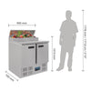 Polar 254L G-Series Salad and Pizza Prep Counter Fridge Stainless Steel