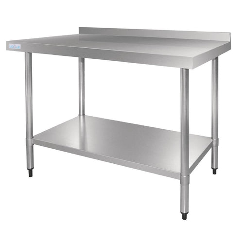 Vogue Vogue Stainless Steel Table with Splashback 1800mm