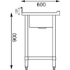 Vogue 2400mm Double Bowl Sink Double Drainer - HC909