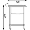 Vogue Single Bowl Sink L/H Drainer 1000mm x 700mm 90mm Drain