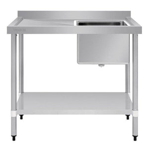 Vogue Vogue Single Bowl Sink L/H Drainer 1000mm x 700mm 90mm Drain
