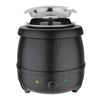 Apuro 10L Black Soup Kettle with Lid