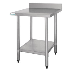 Vogue Vogue Stainless Steel Prep Table with Splashback 900mm
