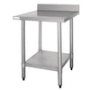 Vogue Stainless Steel Prep Table with Splashback 900mm