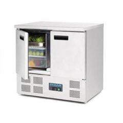 Polar 2 Door Counter Fridge 240L Stainless Steel - icegroup hospitality superstore