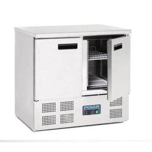 Polar 2 Door Counter Fridge 240L Stainless Steel - icegroup hospitality superstore